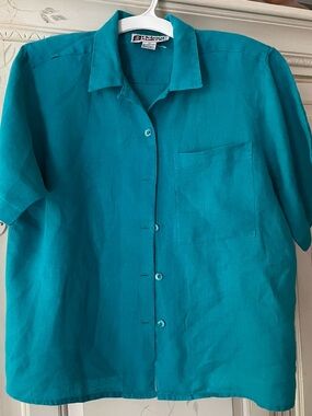 Vintage Richard Malcolm Short-Sleeve Linen Shirt